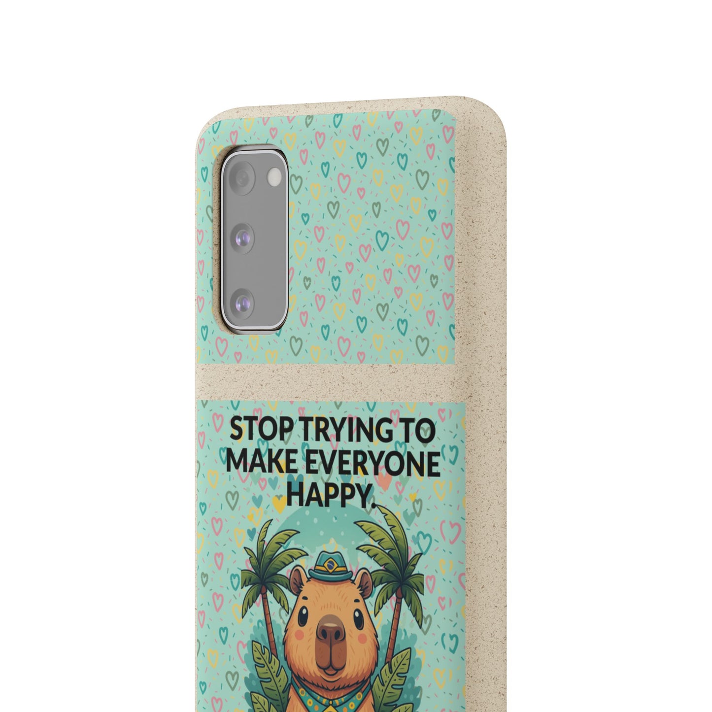 Eco-Friendly Capybara Phone Case | Biodegradable Self-Care Quote Cover for iPhone & Samsung