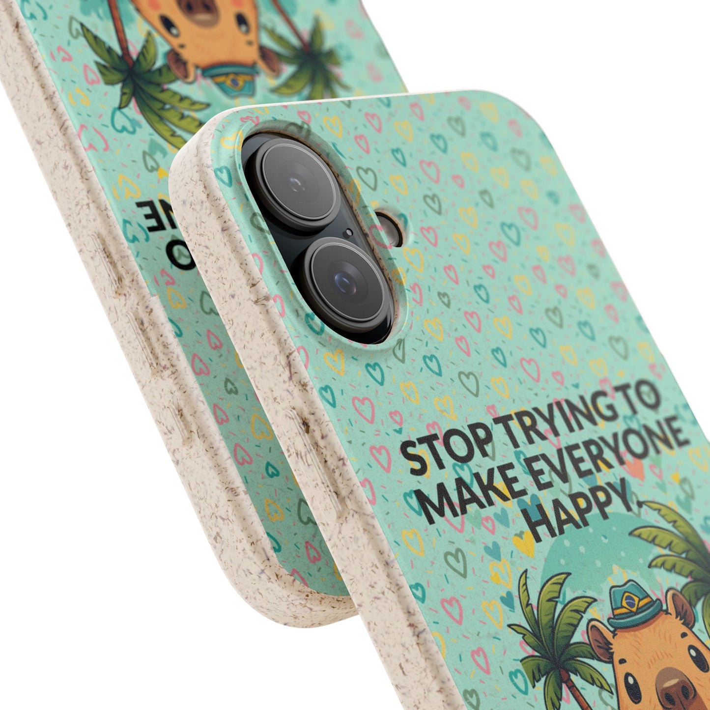 Eco-Friendly Capybara Phone Case | Biodegradable Self-Care Quote Cover for iPhone & Samsung