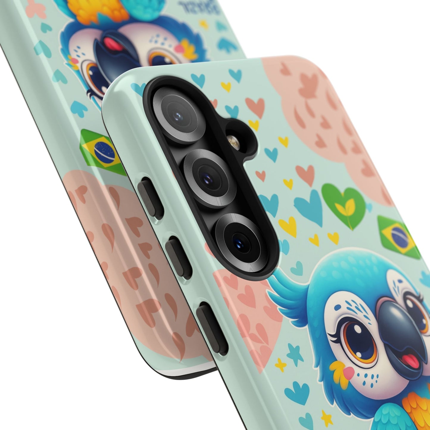 Saudade Collection - Brazilian Parrot Phone Case | Vibrant Hearts & Culture Tough Cases