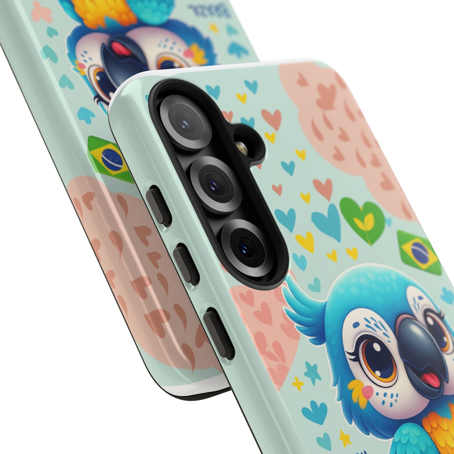 Saudade Collection - Brazilian Parrot Phone Case | Vibrant Hearts & Culture Tough Cases