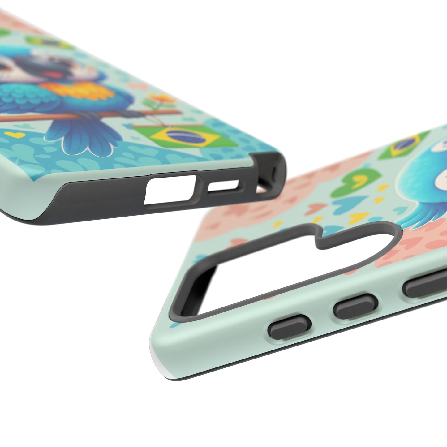 Saudade Collection - Brazilian Parrot Phone Case | Vibrant Hearts & Culture Tough Cases