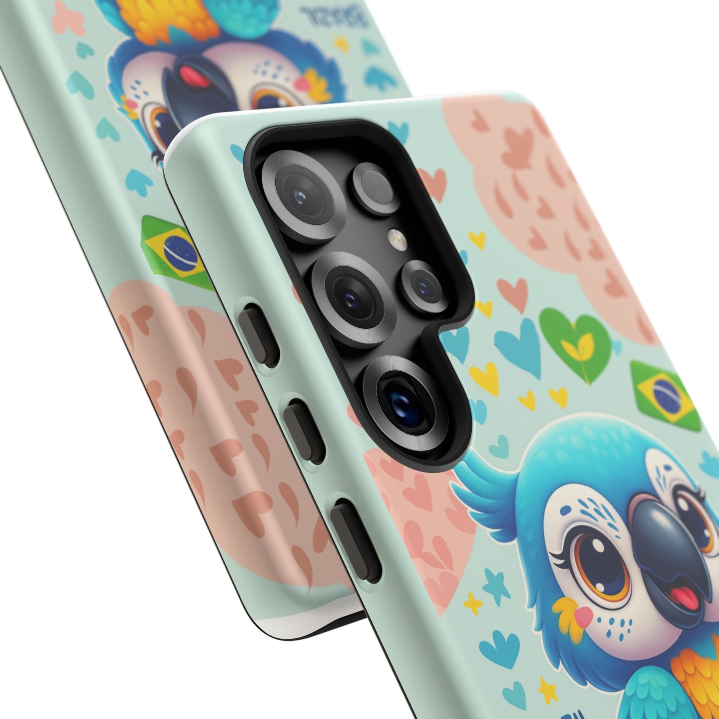 Saudade Collection - Brazilian Parrot Phone Case | Vibrant Hearts & Culture Tough Cases