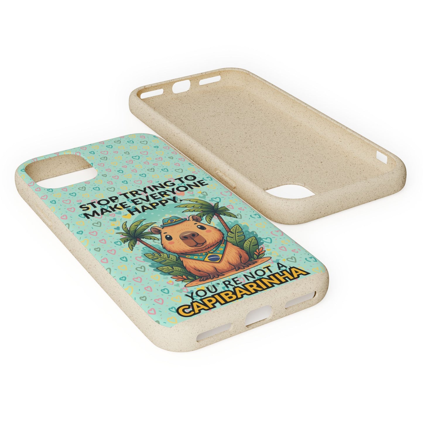 Eco-Friendly Capybara Phone Case | Biodegradable Self-Care Quote Cover for iPhone & Samsung