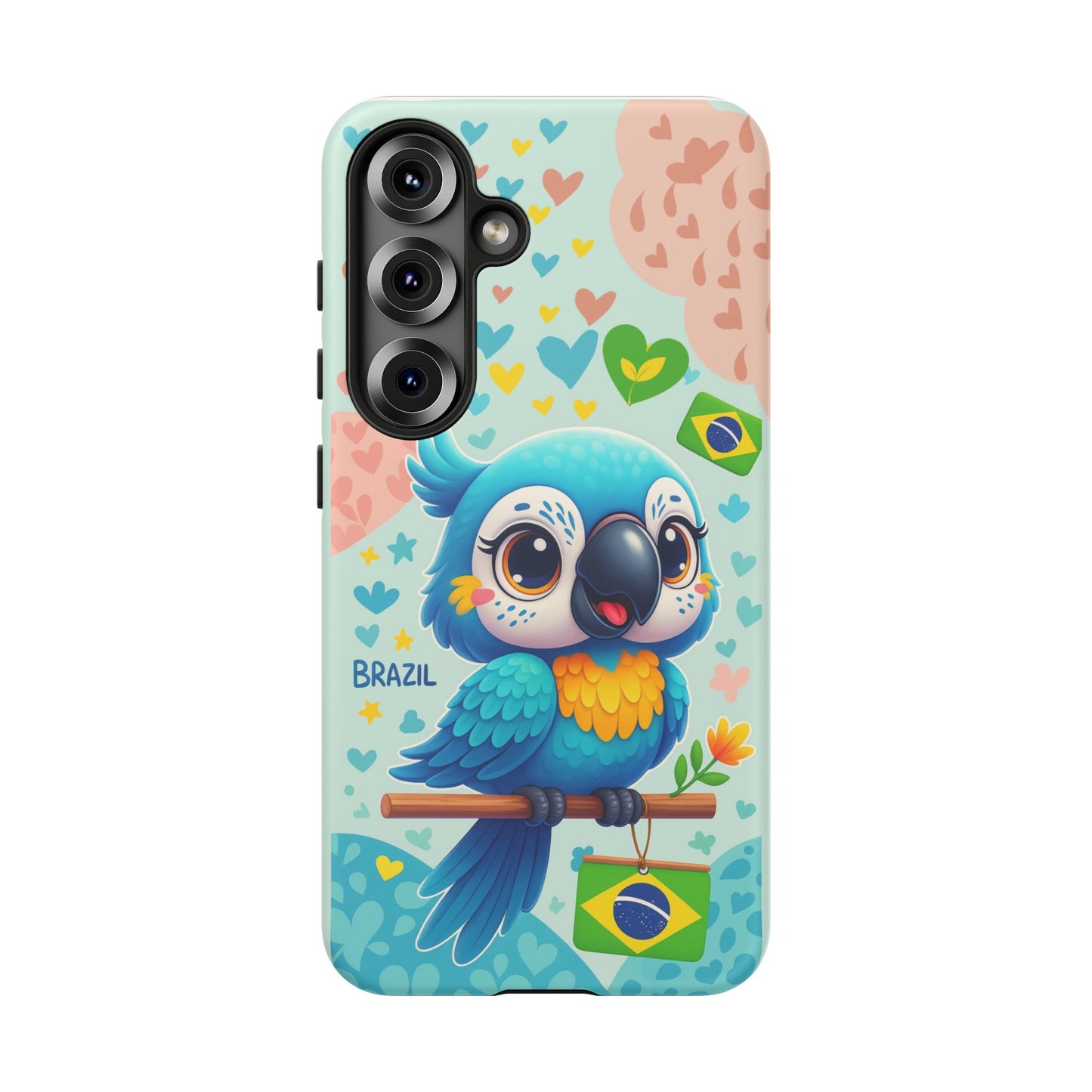 Saudade Collection - Brazilian Parrot Phone Case | Vibrant Hearts & Culture Tough Cases