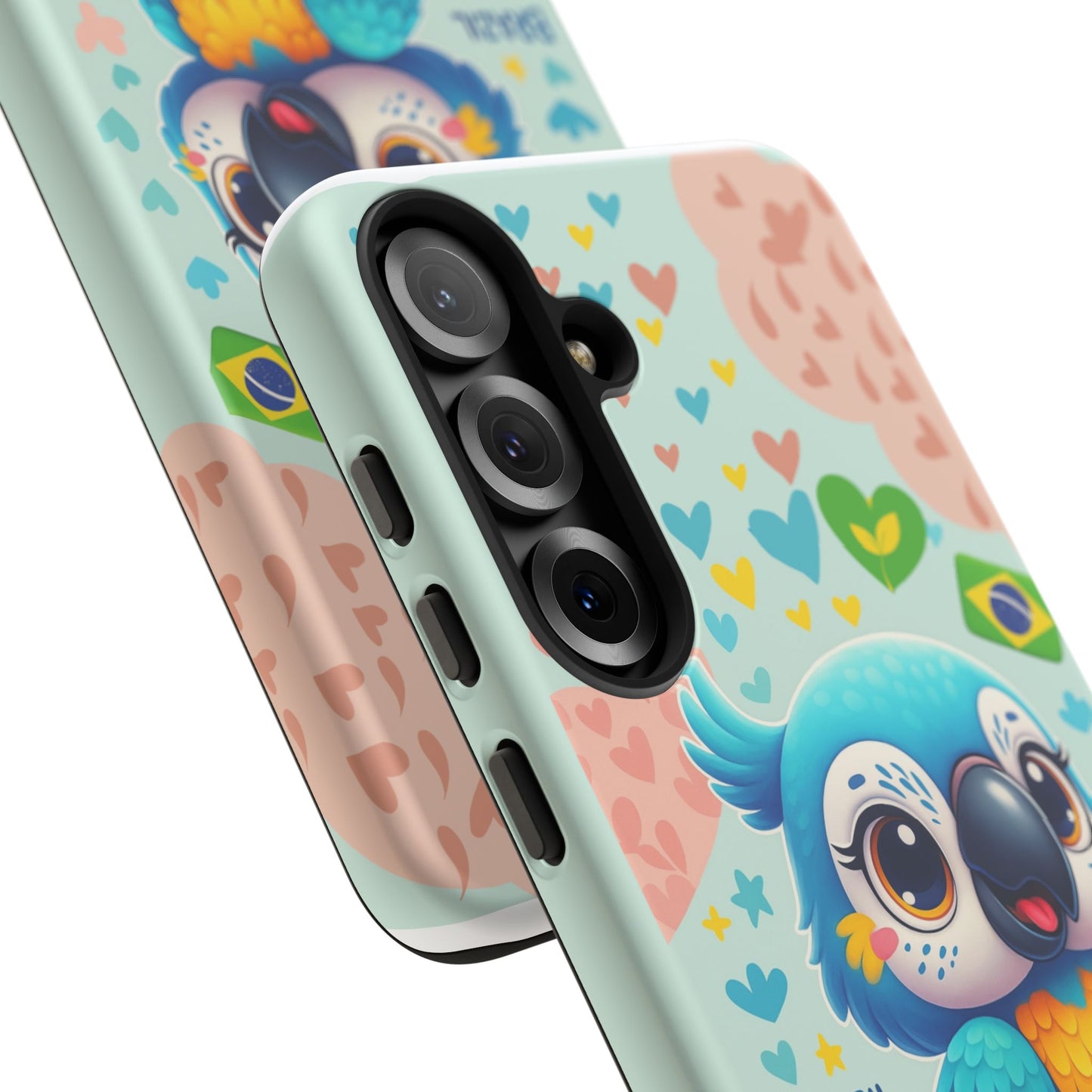 Saudade Collection - Brazilian Parrot Phone Case | Vibrant Hearts & Culture Tough Cases