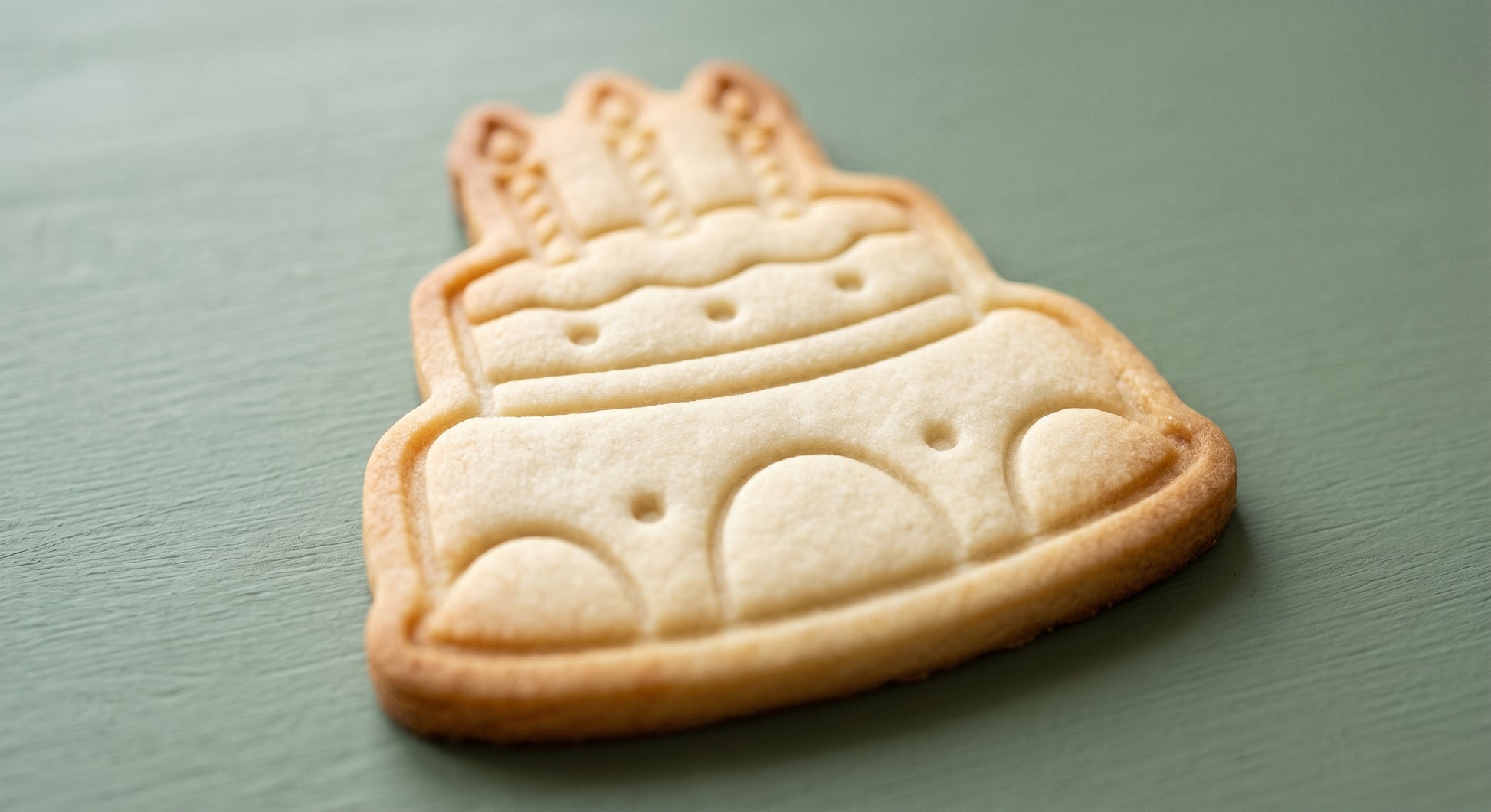 Birthday cake shaped sugar cookie