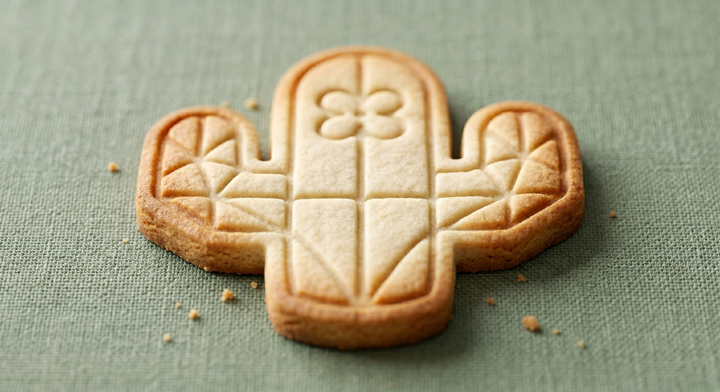 Cactus shaped sugar cookie hero
