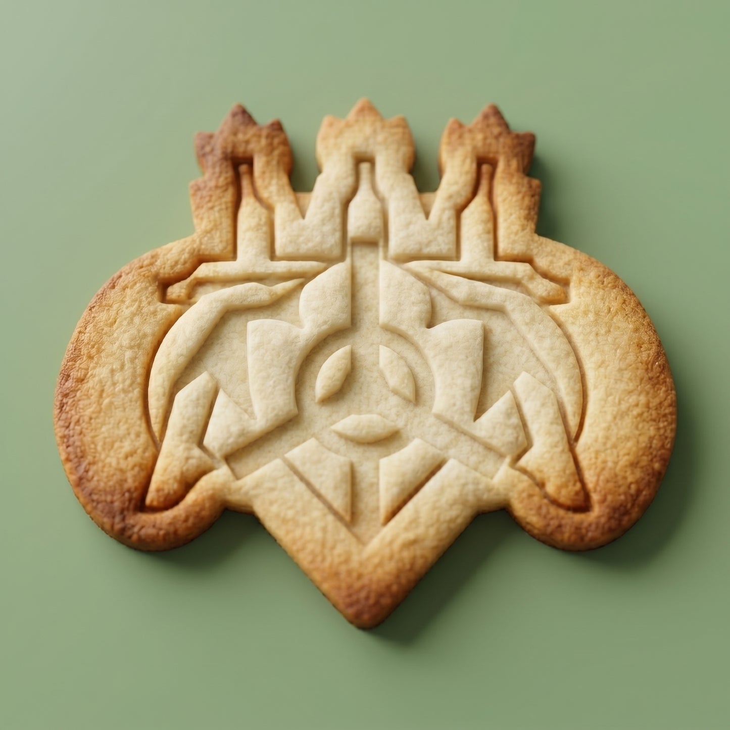 Claddagh shaped sugar cookie