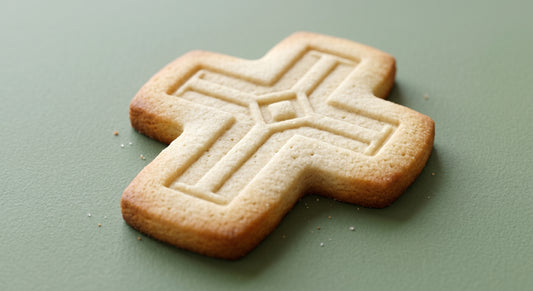 Cross shaped sugar cookie