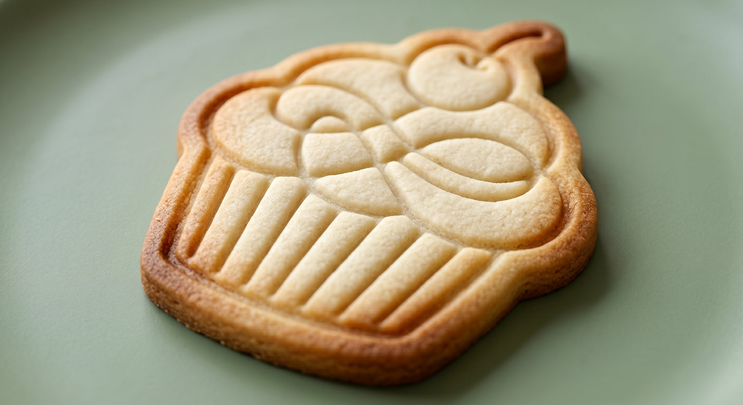Cupcake shaped sugar cookie