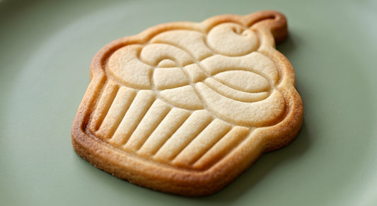 Cupcake shaped sugar cookie