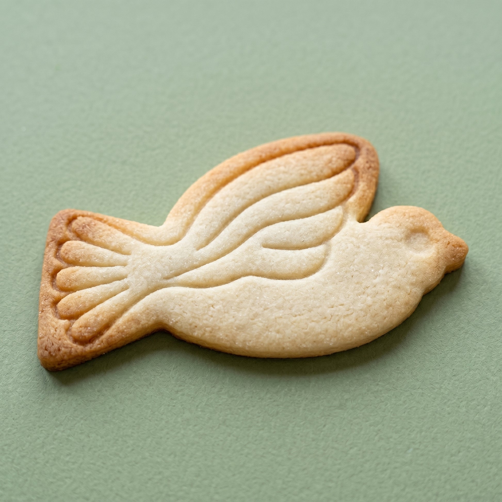 Dove shaped sugar cookie