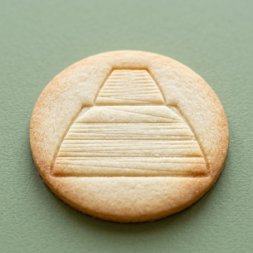 Mount Fuji embossed sugar cookie