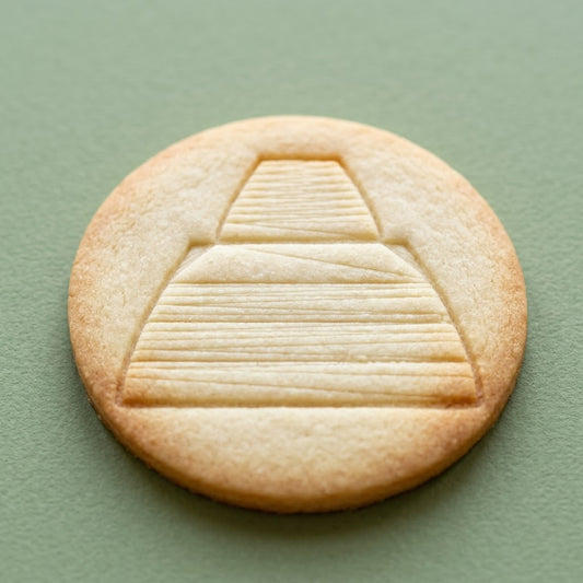 Mount Fuji embossed sugar cookie