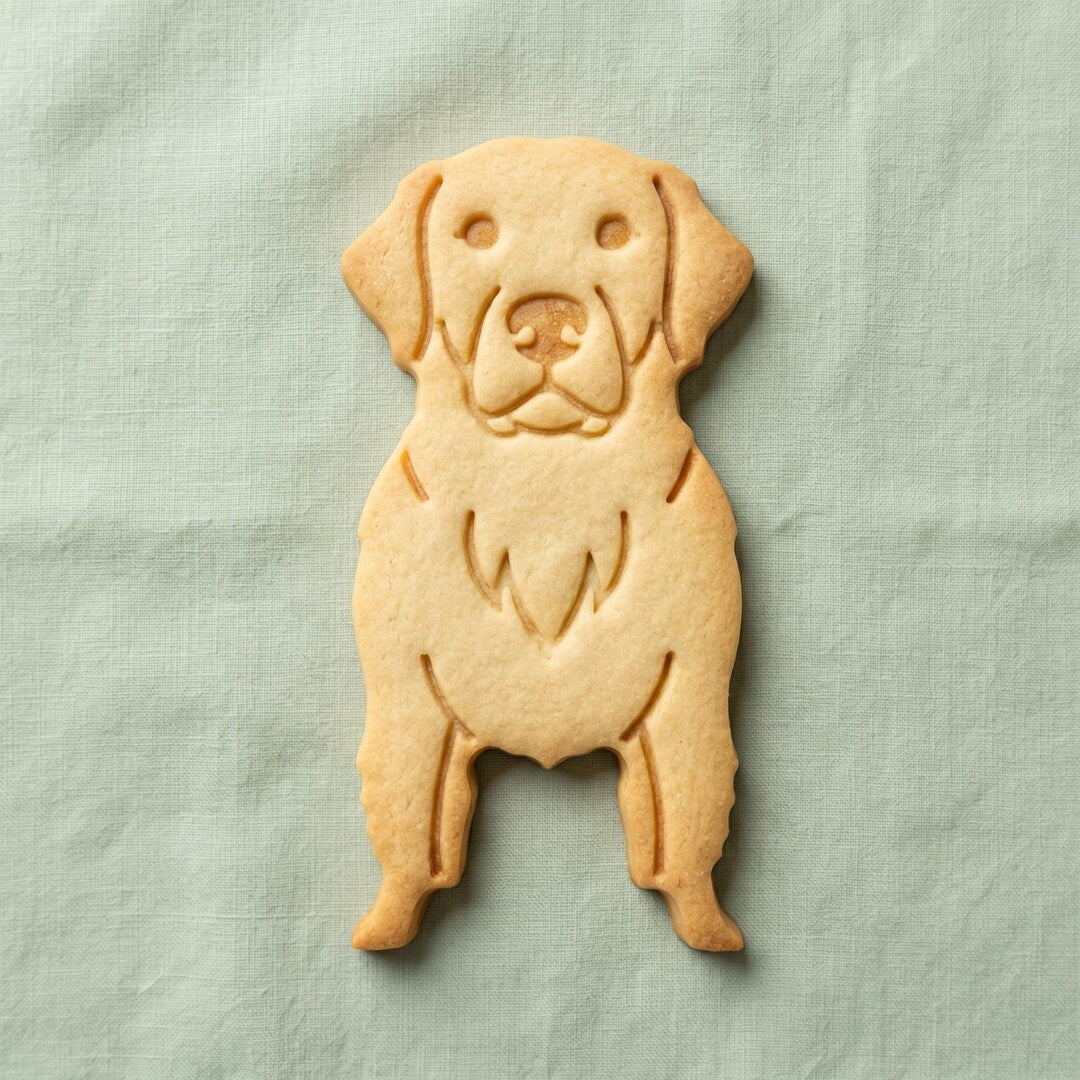 Golden Retriever cookie cutter and stamp set