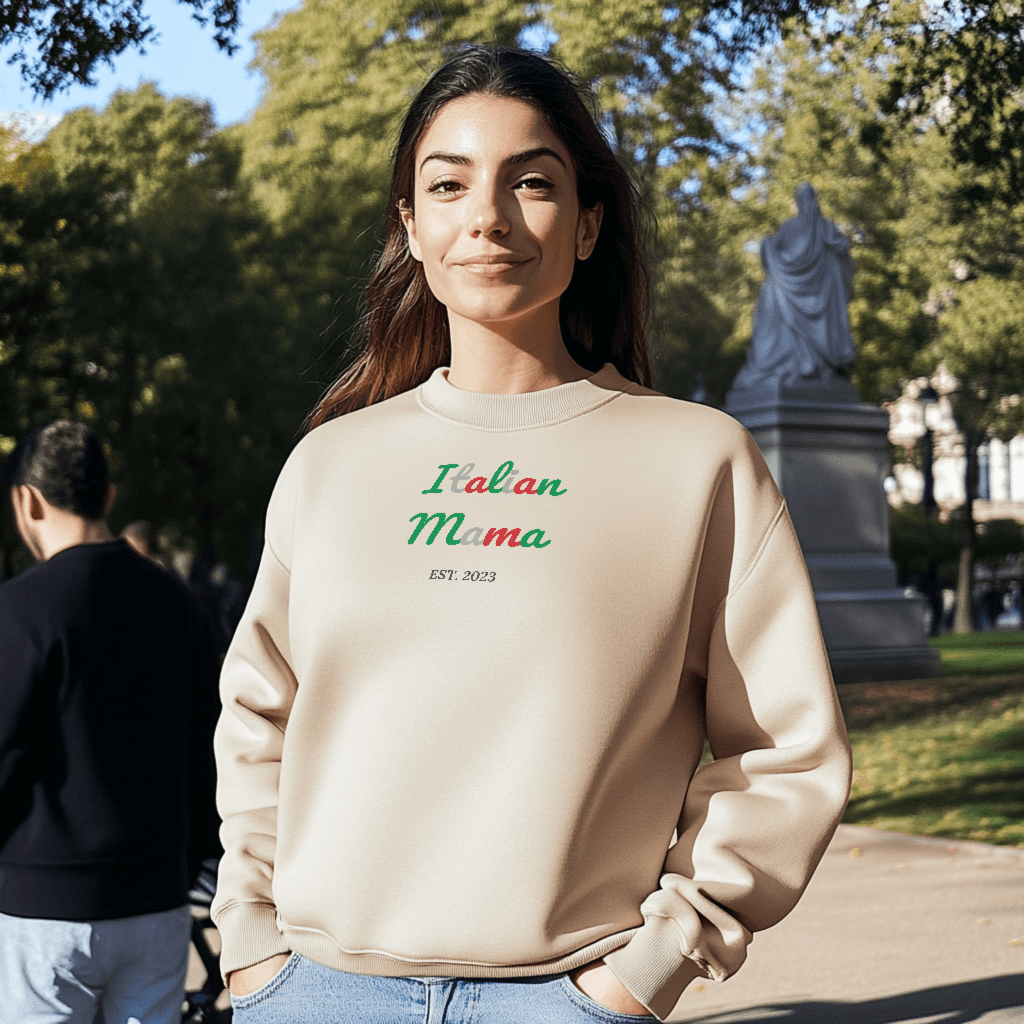 Embroidered "Italian Mama" Premium Sweatshirt