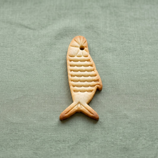 Koi fish shaped sugar cookie hero