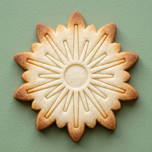 Lotus shaped sugar cookie