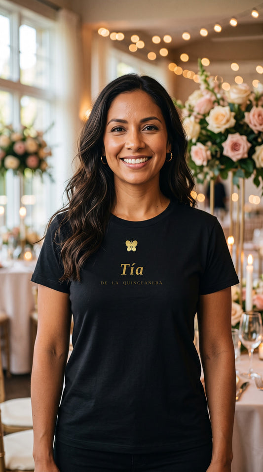 Tía de la Quinceañera Shirt | Quinceañera Gift for Aunt | Mis Quince XV Tee
