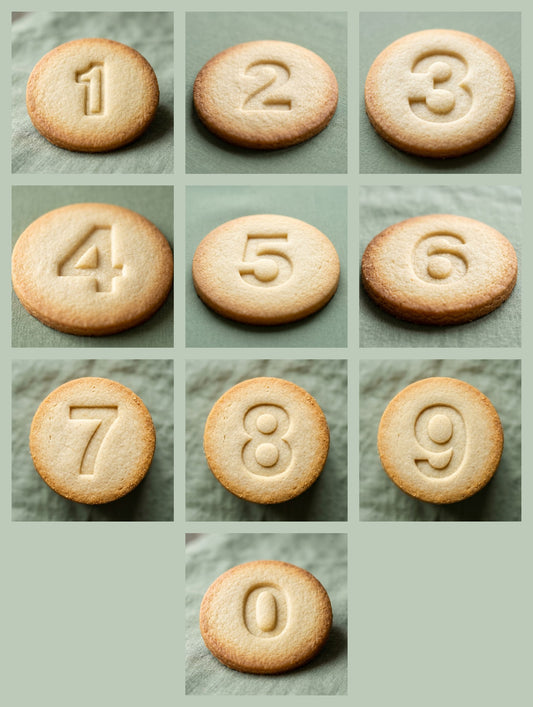 Numbers 0-9 Cookie Stamp Complete Set
