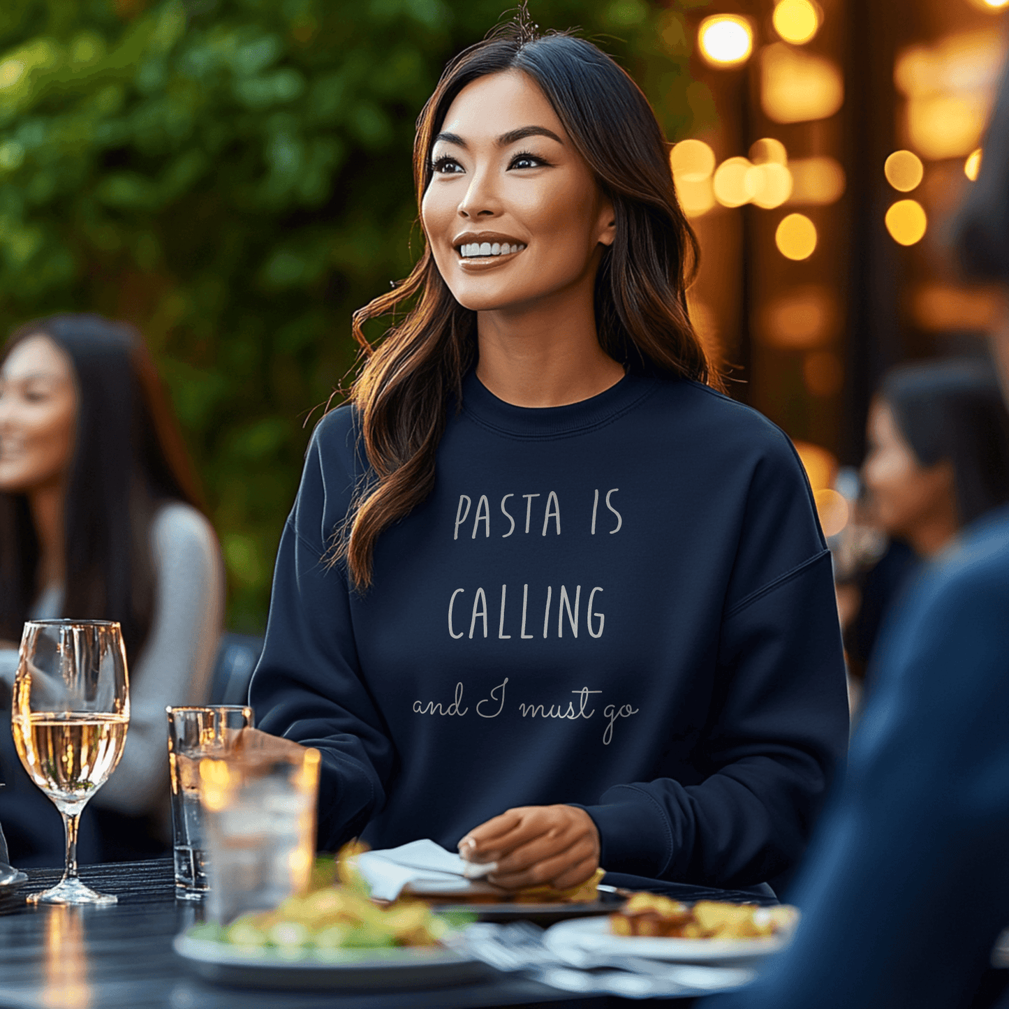 Pasta Lover's Premium Sweatshirt - white lettering
