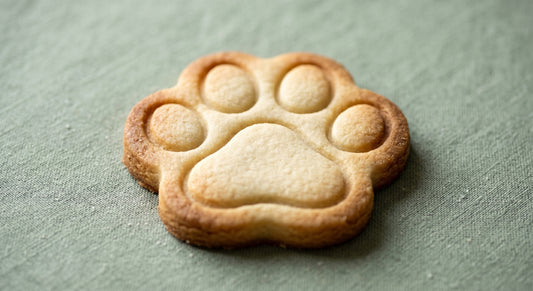 Paw print shaped sugar cookie