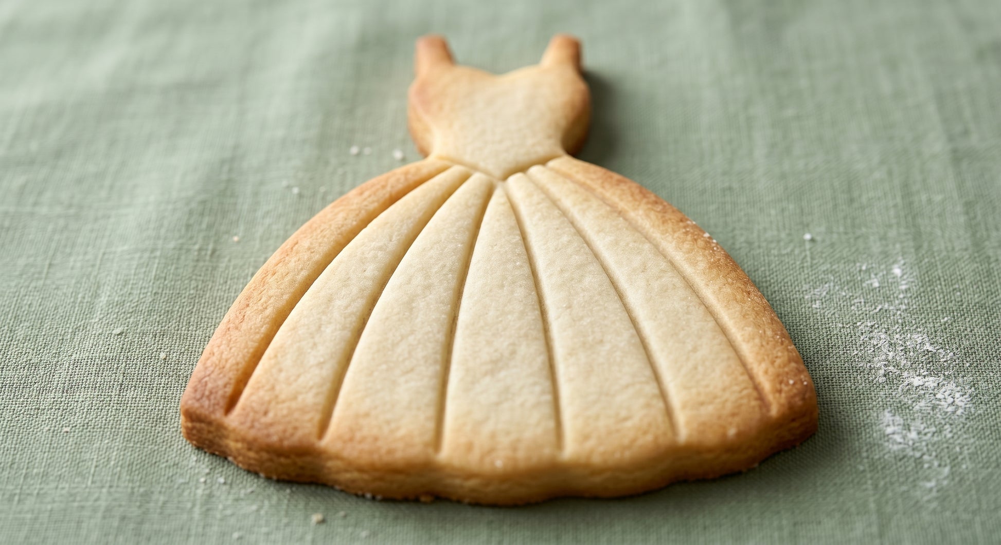Quinceanera ball gown shaped sugar cookie hero