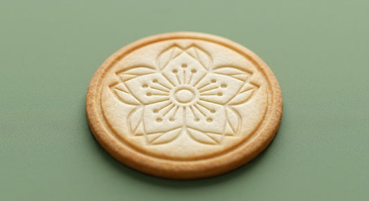 Sakura cherry blossom embossed sugar cookie