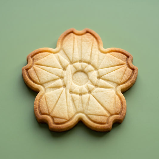 Sakura cherry blossom shaped sugar cookie hero