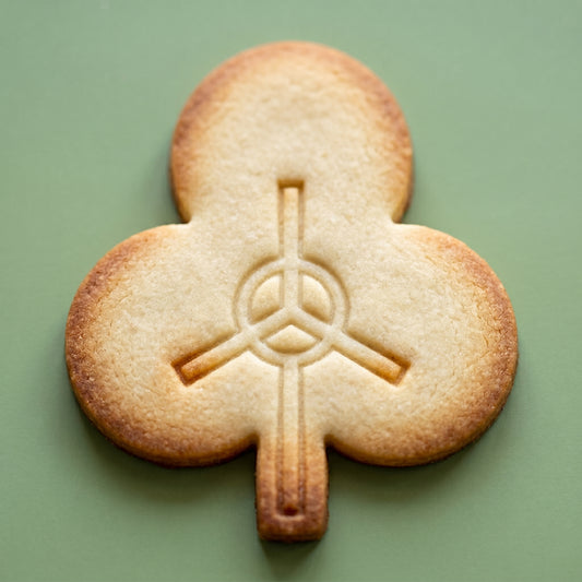 Shamrock shaped sugar cookie