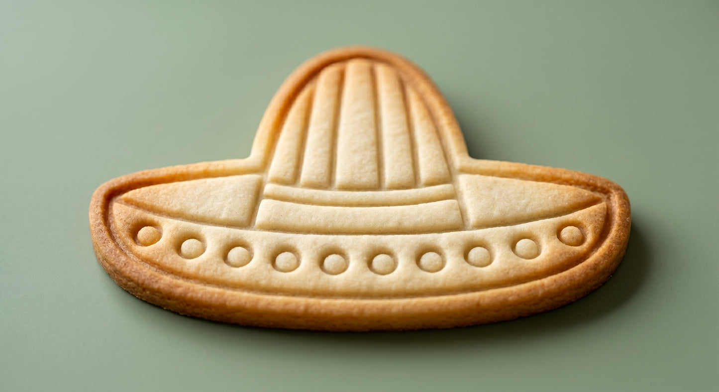 Sombrero shaped sugar cookie hero
