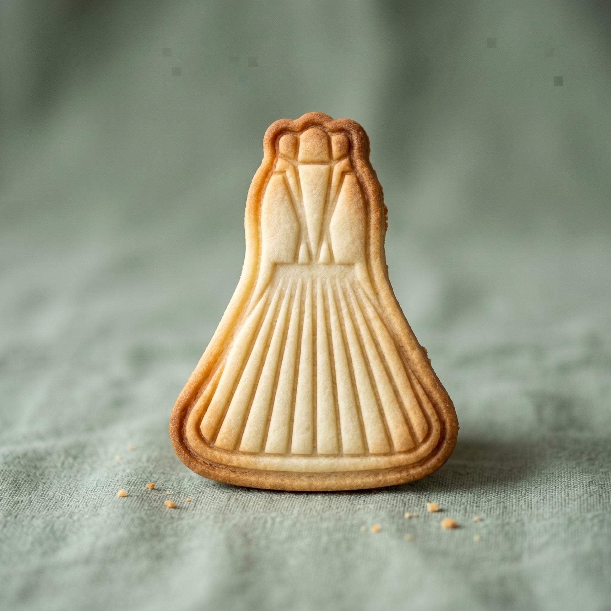 Wedding gown shaped sugar cookie hero