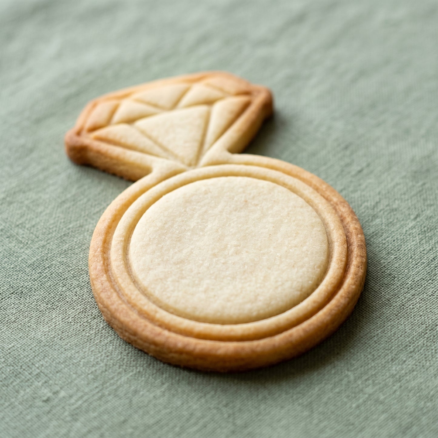 Diamond ring shaped sugar cookie hero